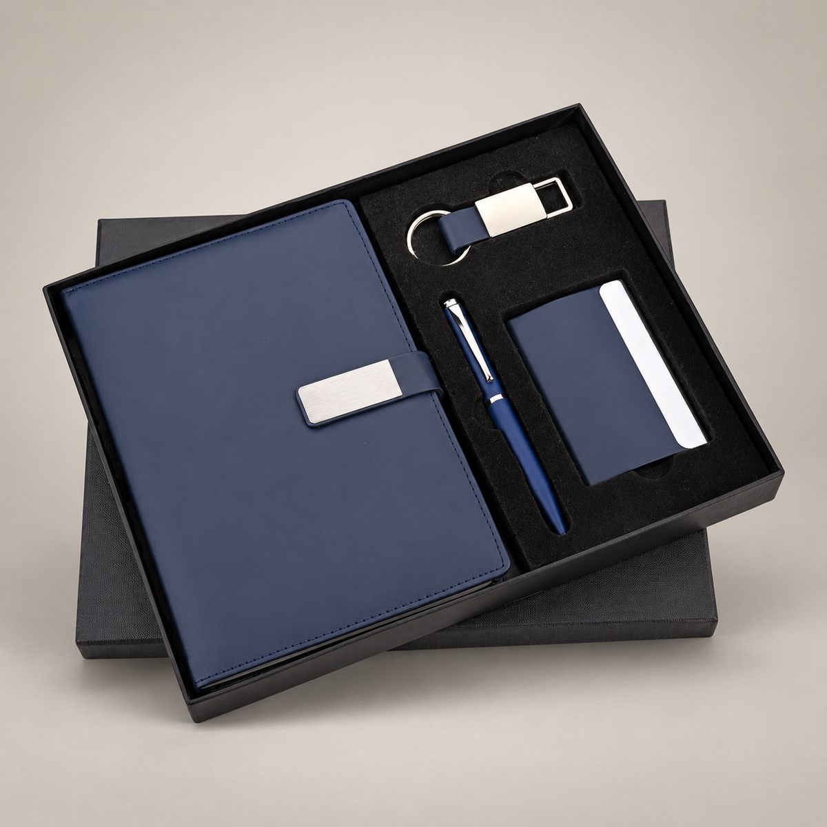 Corporate gift set 298: Pen, Diary, Keychain & Cardholder