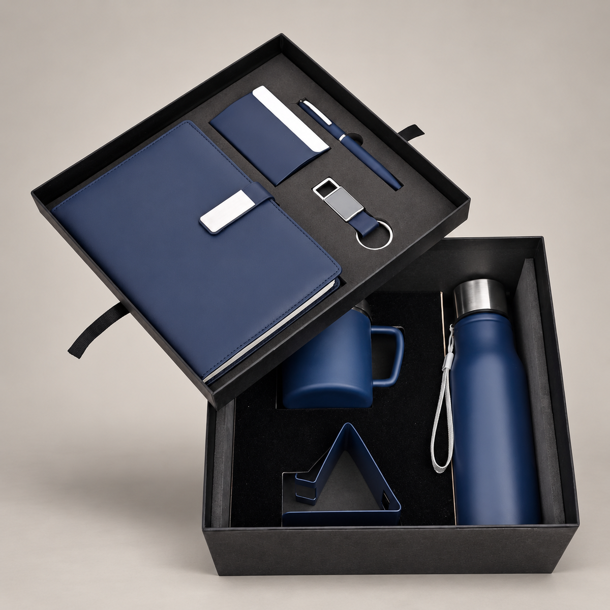 Corporate gift set 301: Diary, Pen, Keychain, Cardholder, Bottle, Mug & Mobile Stand