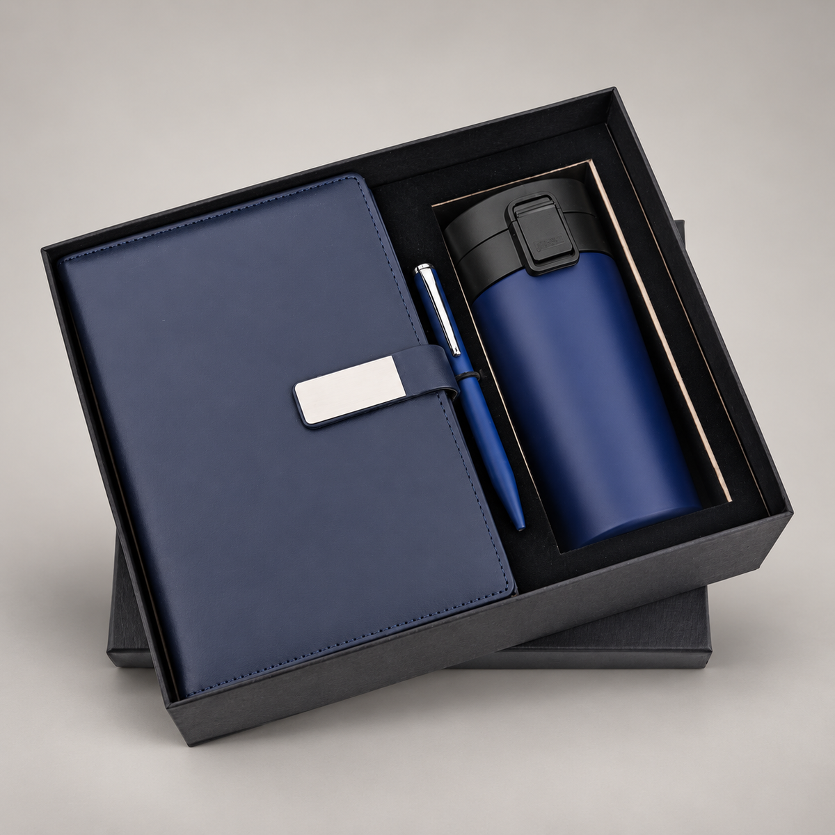 Corporate gift set 318: Diary, Pen & Flask