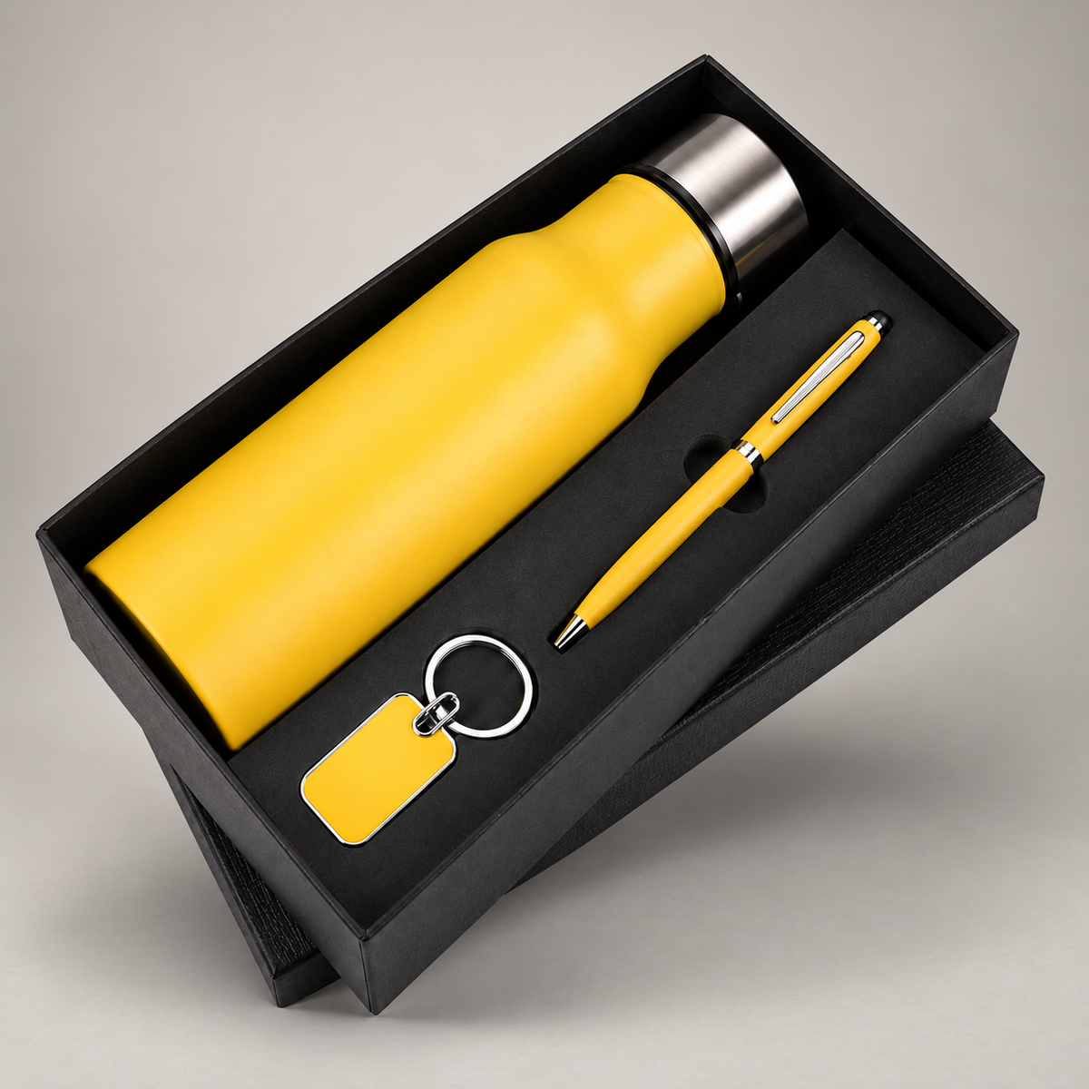Corporate gift set 375: Bottle, Pen & Keychain
