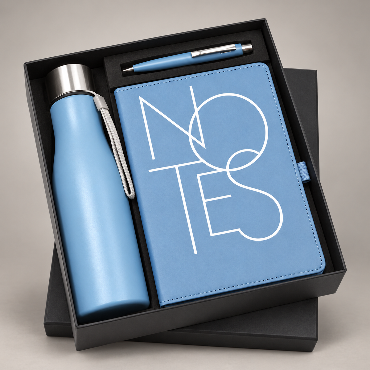 Corporate gift set 384: Steel Bottle, Diary, Pen