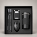 Corporate gift set 393: Laptop & Mobile Stand, Wireless Mouse & Flask