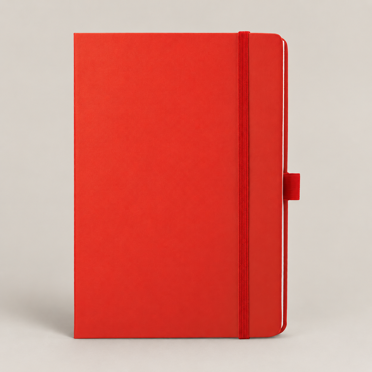 Red Elastic Band A5 Notebook — D139