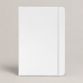 White Elastic Band A5 Notebook — D141