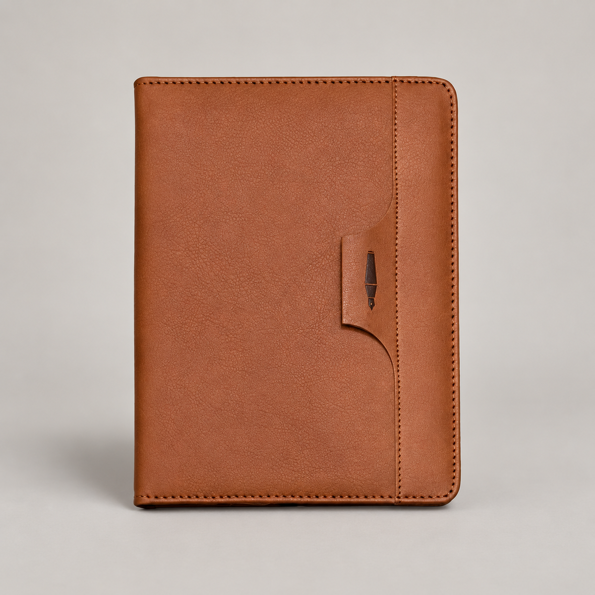 Tan Flap Closure A5 Notebook — D161