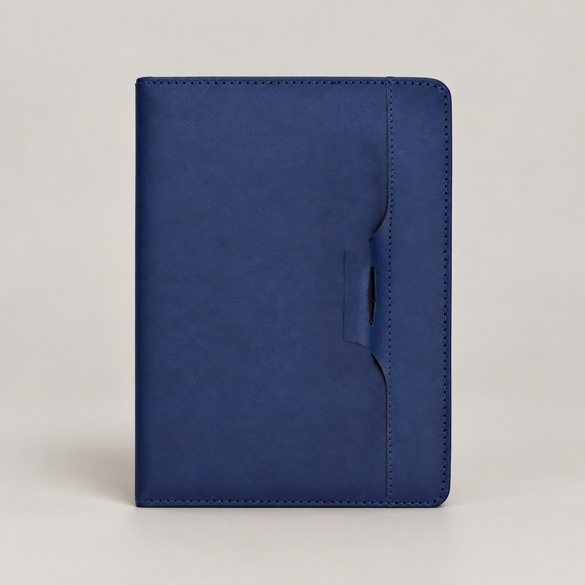 Blue Flap Closure A5 Notebook — D163