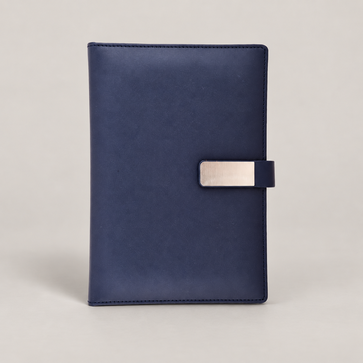 Navy Silver Plate A5 Notebook — D181