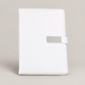 White Silver Plate A5 Notebook — D199