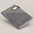 Grey Pocket Cover A5 Notebook — D237