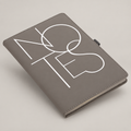 Taupe Printed Cover A5 Notebook — D244