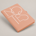 Peach Printed Cover A5 Notebook — D245