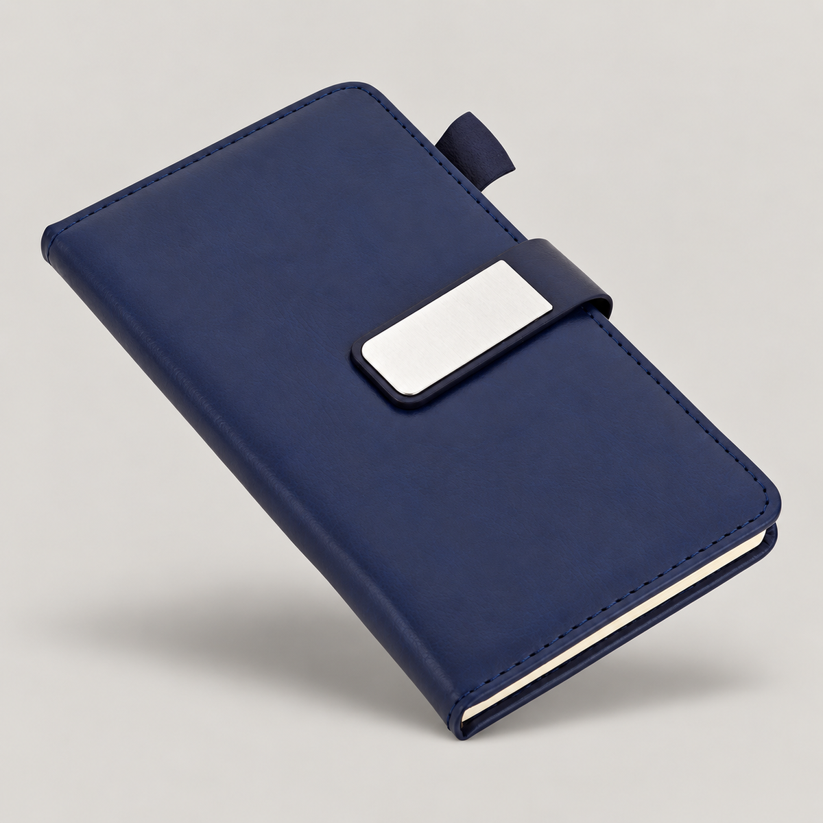 Navy Magnetic Flap A5 Notebook — D247