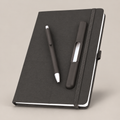Charcoal A5 Notebook with Plastic Pen — D251