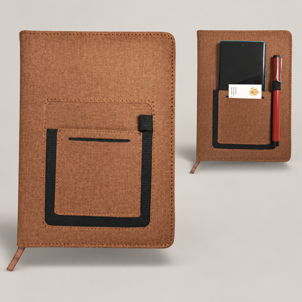 Brown Pocket A5 Notebook — D252