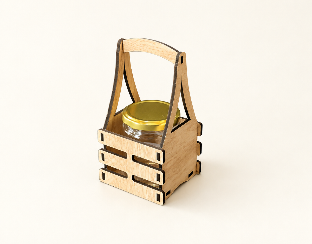 Prelam MDF Jar Basket + 1 Glass Jar (100gm) — PDF product view 2