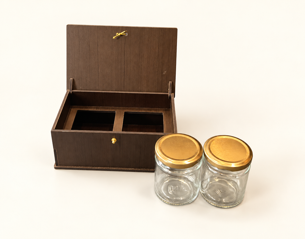 Horizontal Prelam MDF Diwali Box + 2 Glass Jars (100gm) — PDF product view 2
