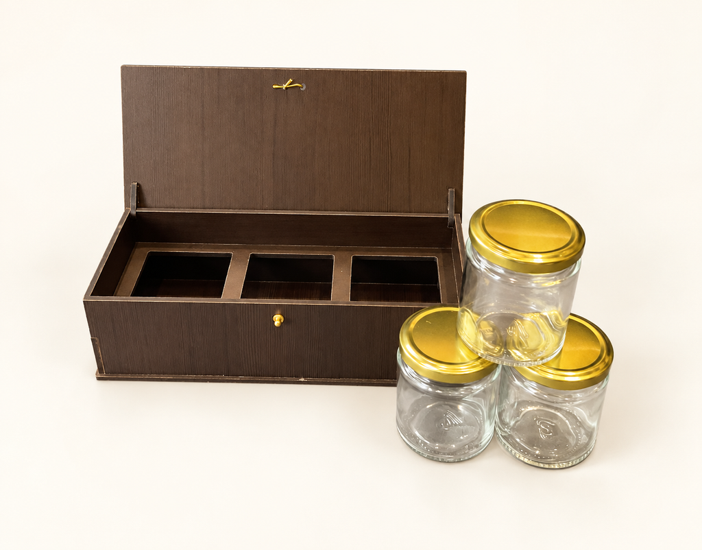 Horizontal Prelam MDF Diwali Box + 3 Glass Jars (100gm) — PDF product view 2