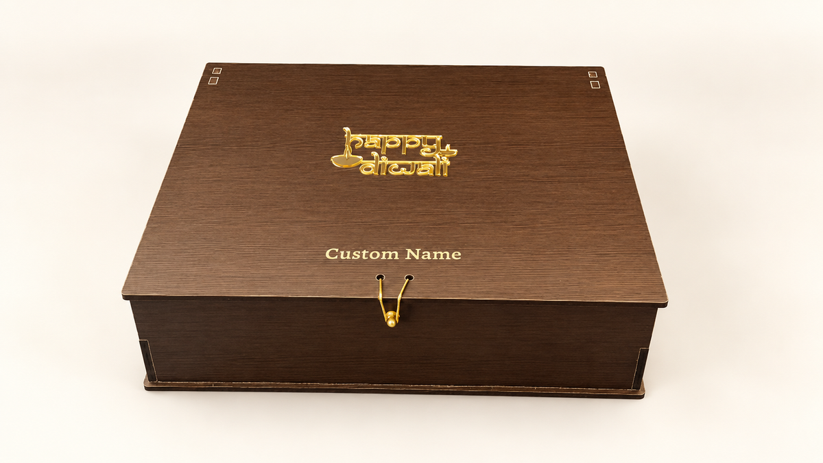 Horizontal Prelam MDF Diwali Box + 6 Glass Jars (100gm) — PDF product view 1