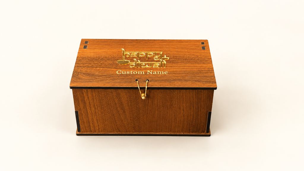 Vertical Prelam MDF Diwali Box + 2 Glass Jars (100gm) — PDF product view 1