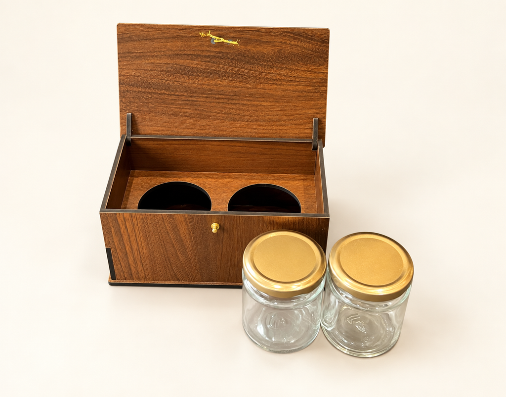 Vertical Prelam MDF Diwali Box + 2 Glass Jars (100gm) — PDF product view 2