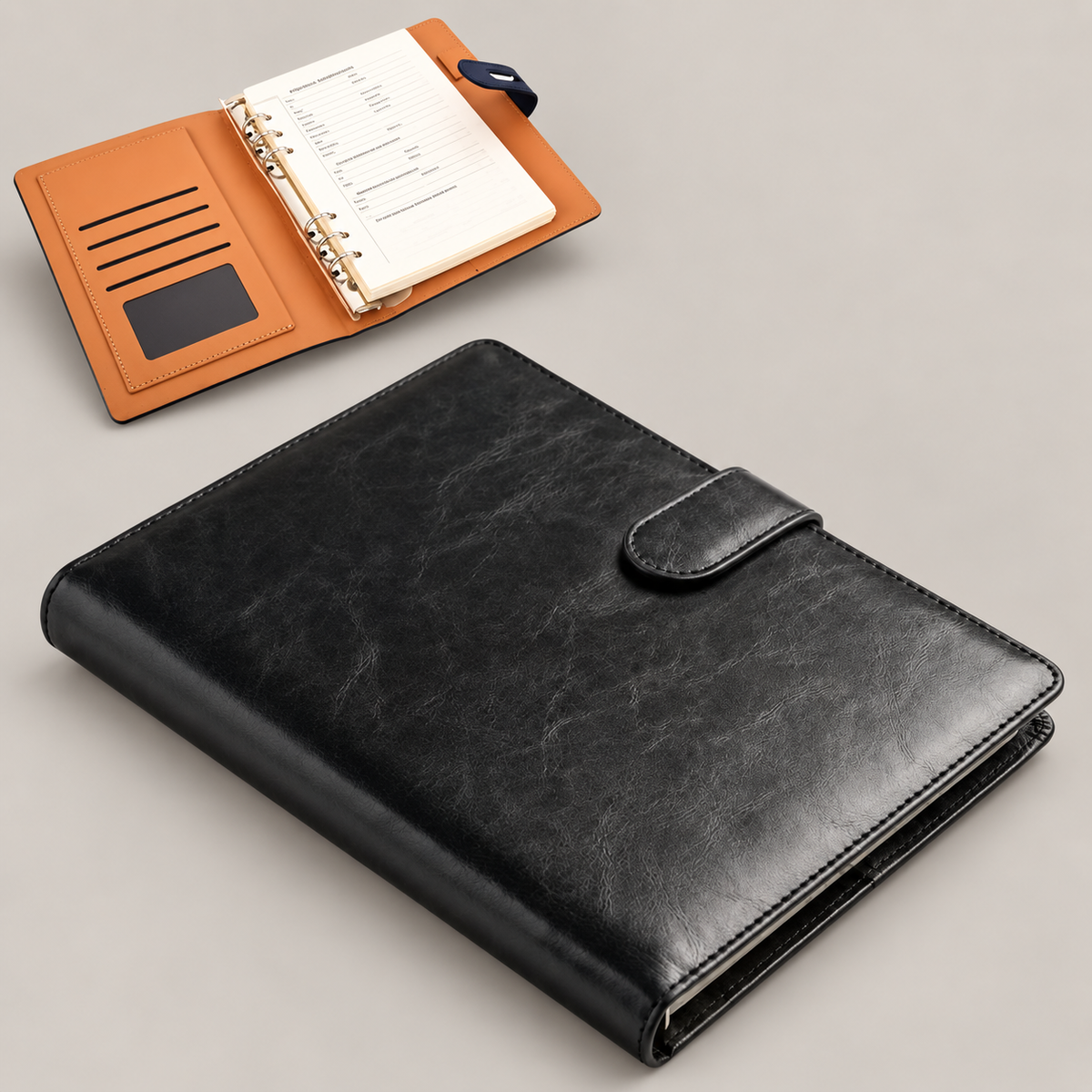 Black Textured Ring Organizer — OR11